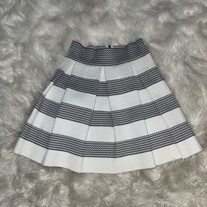 White & Black Stripes Skirt